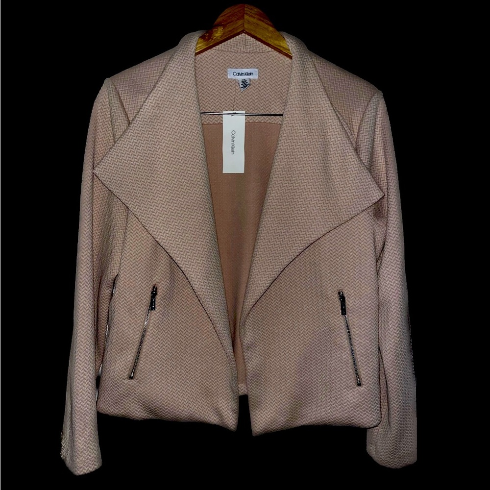 New with tag. Calvin Klein jacket blazer pale pink Size Large